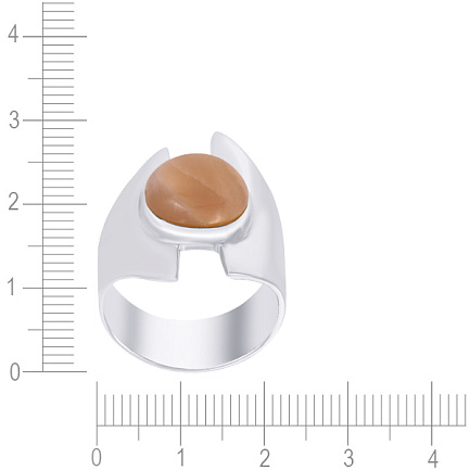 Кольцо из серебра с лунным камнем