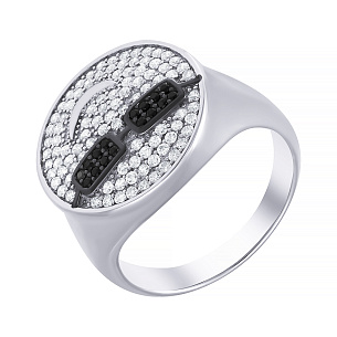 Кольцо из серебра с фианитом