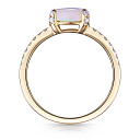 Кольцо из желтого золота с бриллиантами, опалом