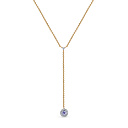 Колье из красного золота с бриллиантами, танзанитом