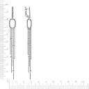 Серьги с английским замком из белого золота с бриллиантами