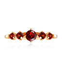 Кольцо из красного золота с гранатами