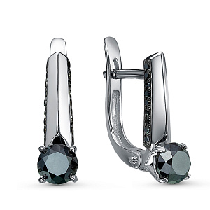 Серьги из белого золота с бриллиантами