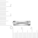 Кольцо обручальное гладкое из белого золота