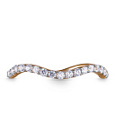 Кольцо из красного золота с фианитом