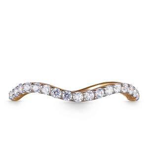 Кольцо из красного золота с фианитом