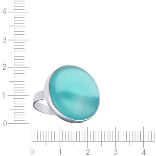 Кольцо из серебра с стеклом