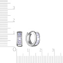 Серьги с английским замком из серебра с фианитом