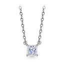 Колье из белого золота с бриллиантом