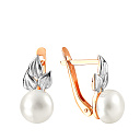 Серьги с английским замком из красного золота