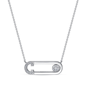 Колье из белого золота с бриллиантом