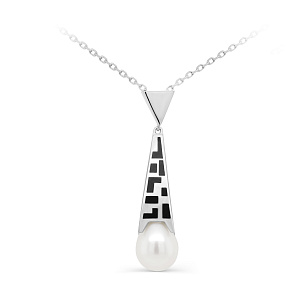 Колье из серебра с жемчугом