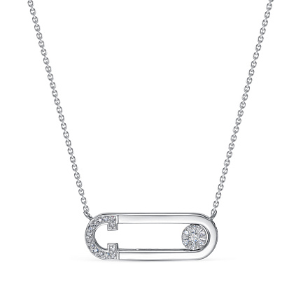 Колье из белого золота с бриллиантами