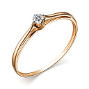 Кольцо из красного золота с бриллиантом