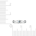 Кольцо из серебра с фианитом