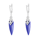 Серьги с английским замком из серебра с керамикой