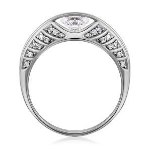 Кольцо из белого золота с бриллиантами