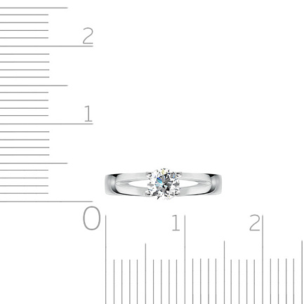 Кольцо из серебра с фианитом