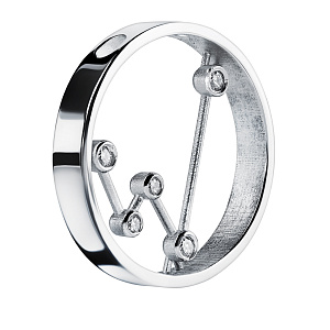 Подвеска из белого золота с бриллиантами