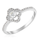 Кольцо из белого золота с бриллиантами