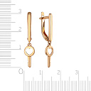 Серьги с английским замком из красного золота