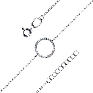 Браслет декоративный из белого золота с бриллиантами