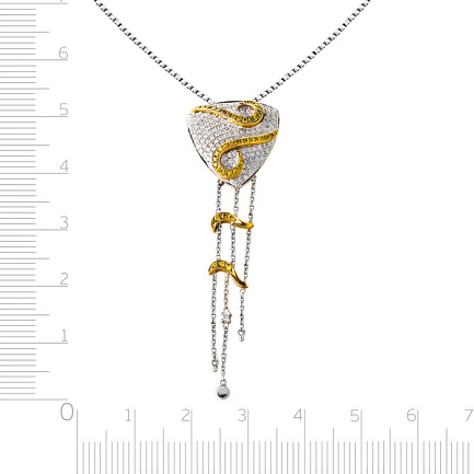 Подвеска из белого золота с бриллиантами