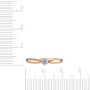 Кольцо помолвочное из красного золота с бриллиантом