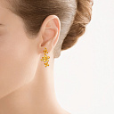 Серьги из желтого золота с цитринами
