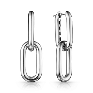 Серьги с английским замком из серебра