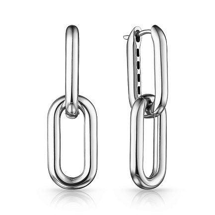 Серьги с английским замком из серебра