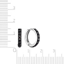 Серьги Конго из серебра с фианитом