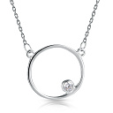 Колье из серебра с фианитом