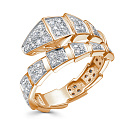 Кольцо из красного золота с бриллиантами