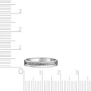 Кольцо обручальное из белого золота с бриллиантами