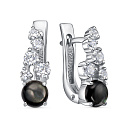 Серьги с английским замком из серебра с перламутром