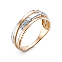 Кольцо из красного золота с бриллиантами