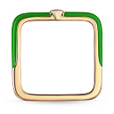 Кольцо из красного золота с топазом, эмалью