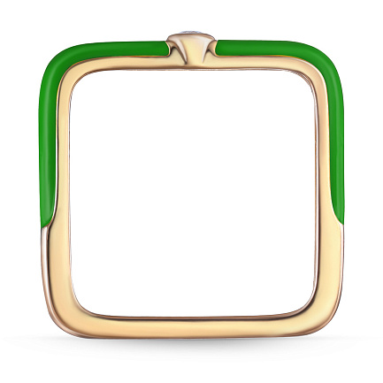 Кольцо из красного золота с топазом, эмалью