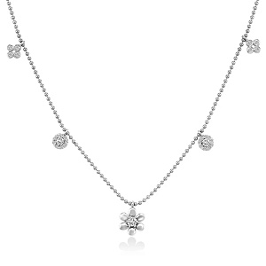 Колье из белого золота с бриллиантами