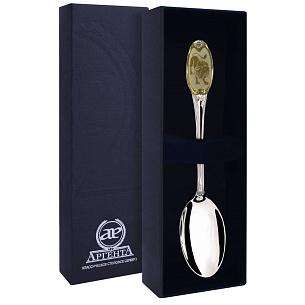 Ложка чайная из серебра «Лев»