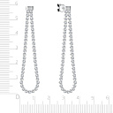 Серьги из серебра с фианитами Сваровски