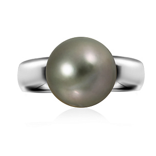 Кольцо из белого золота с жемчугом
