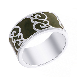 Кольцо из серебра с эмалью