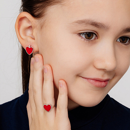 Серьги из серебра с эмалью