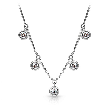 Колье из красного золота с бриллиантами