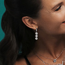 Серьги с английским замком из белого золота с бриллиантами