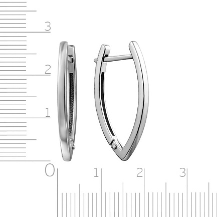 Серьги с английским замком из серебра