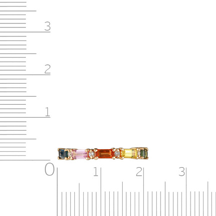 Кольцо из красного золота с бриллиантами, сапфиром