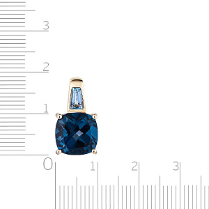 Подвеска из желтого золота с топазом